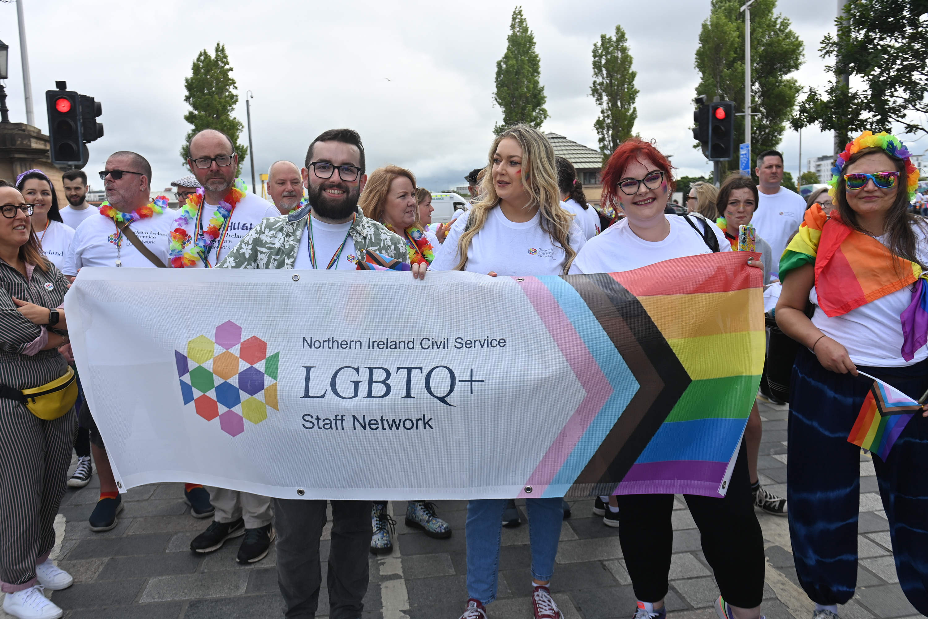 Members of the LGBTQ+ Staff Network at Belfast Pride 2022